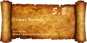Simon Bernát névjegykártya